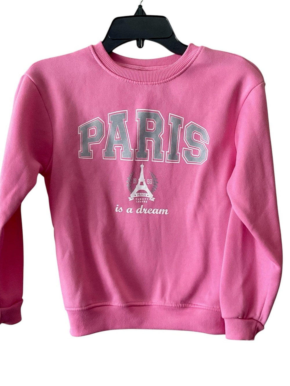 Pink Velvet Paris Graphic Crewneck Sweatshirt